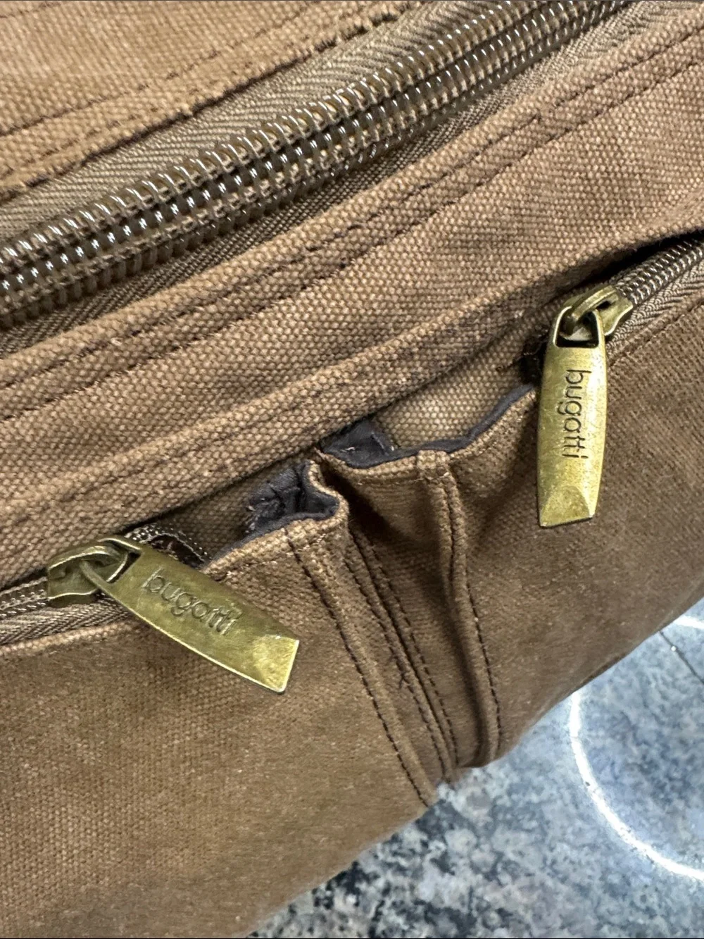 Bugatti Canvas Duffel Bag - Brown NWOT